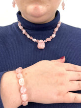Pink Necklace Bracelet and Earring Set Nicely Made Toggle Hoop and Bar Clasp NEW! - RealThreads